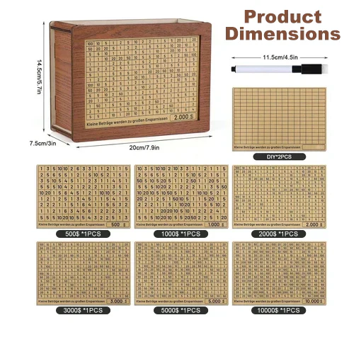 🔥Last Day Sale 70% OFF!!🔥Wooden Lottery Ticket Game Board & Money Box with Counter - Image 2